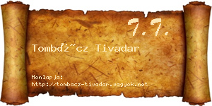 Tombácz Tivadar névjegykártya