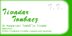 tivadar tombacz business card